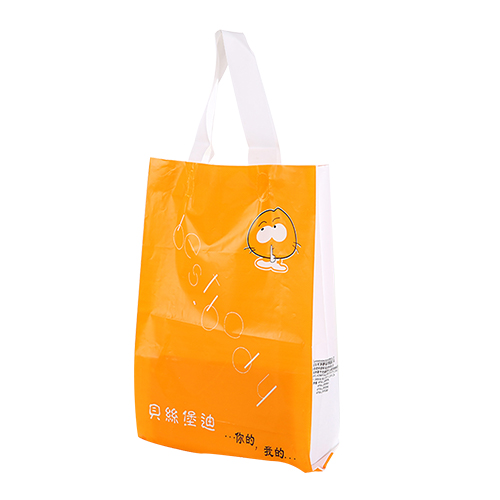橙色購(gòu)物手提PO塑料袋訂制
