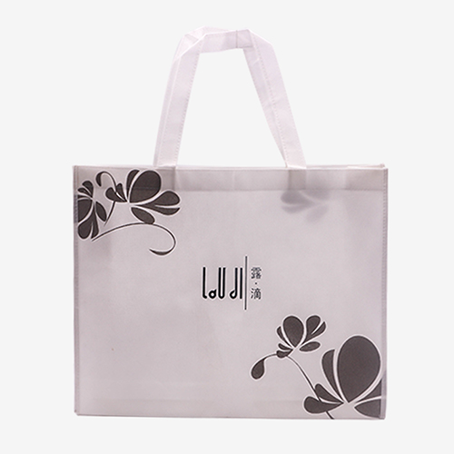 白色無(wú)紡布購(gòu)物手提袋訂制